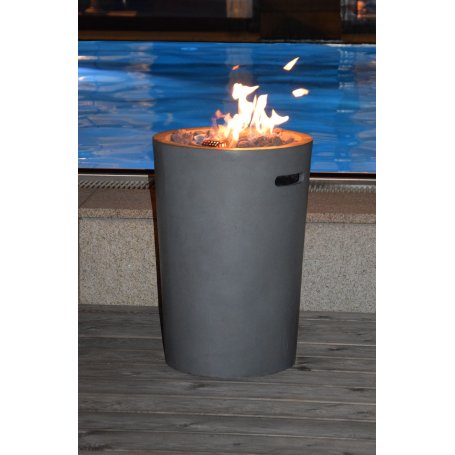 Clifton Compact Round Tulipöytä, tunnelmallinen patiolämmitin