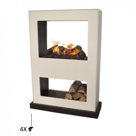 Lasize sähkötakka, sisustusmalli pyörillä, Mystik Fire