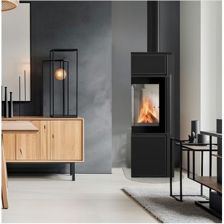 Terästakka steel stove TORA/S 8 kW Ø 150 quartz sinter  - Kratki