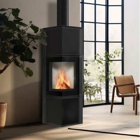 Terästakka steel stove TORA/M 8 kW Ø 150 quartz sinter  - Kratki