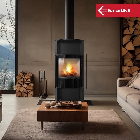 Terästakka steel stove TOFA Ø 150 8 kW  - Kratki