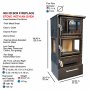 Çalışkan puulämmitteinen liesi/uuni 306-3D-BOX