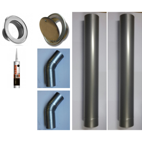 Piippusetti tarjous, teräs - 7 osaa, 130 mm