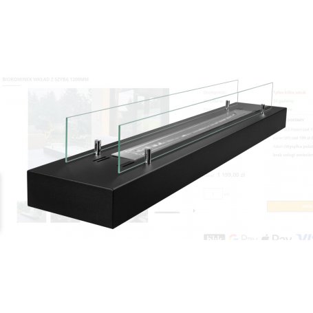 Vapaasti sijoitettava 120 cm bioetanol-poltin