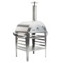 Puulämmitteinen pizza-uuni jalustalla Pizzo-set-inox, by GrillSymbol