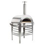 Puulämmitteinen pizza-uuni jalustalla Pizzo-set-inox, by GrillSymbol