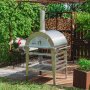 Puulämmitteinen pizza-uuni jalustalla Pizzo-set-inox, by GrillSymbol
