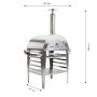 Puulämmitteinen pizza-uuni jalustalla Pizzo-set-inox, by GrillSymbol