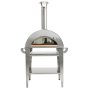Puulämmitteinen pizza-uuni jalustalla Pizzo-set-inox, by GrillSymbol