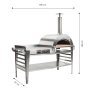 Puulämmitteinen pizza-uuni jalustalla Pizzo-set XL inox, by GrillSymbol