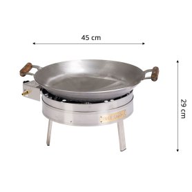 Wokkipannu kaasulla PRO-450, ø 45 cm, by GrillSymbol