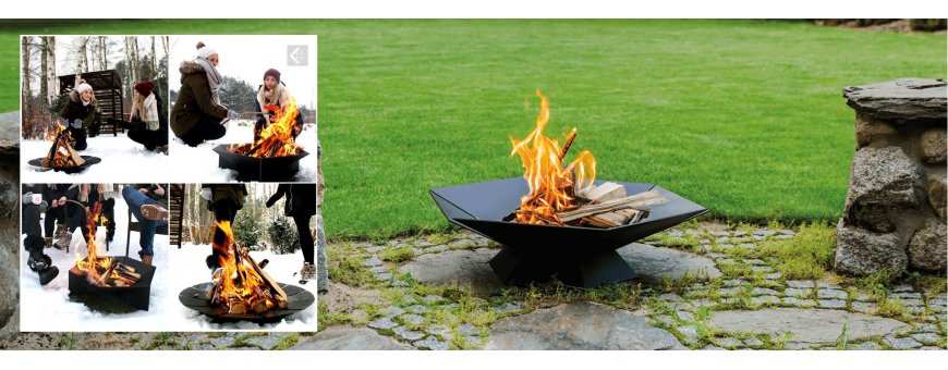 Rautainen Kratki pihatakka mahdollistaa avotulesta nauttimisen ulkosalla turvallisesti. Ulkotakassa on helppo polttaa tavallisia polttopuita.